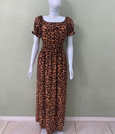 Vestido longo ombro a ombro